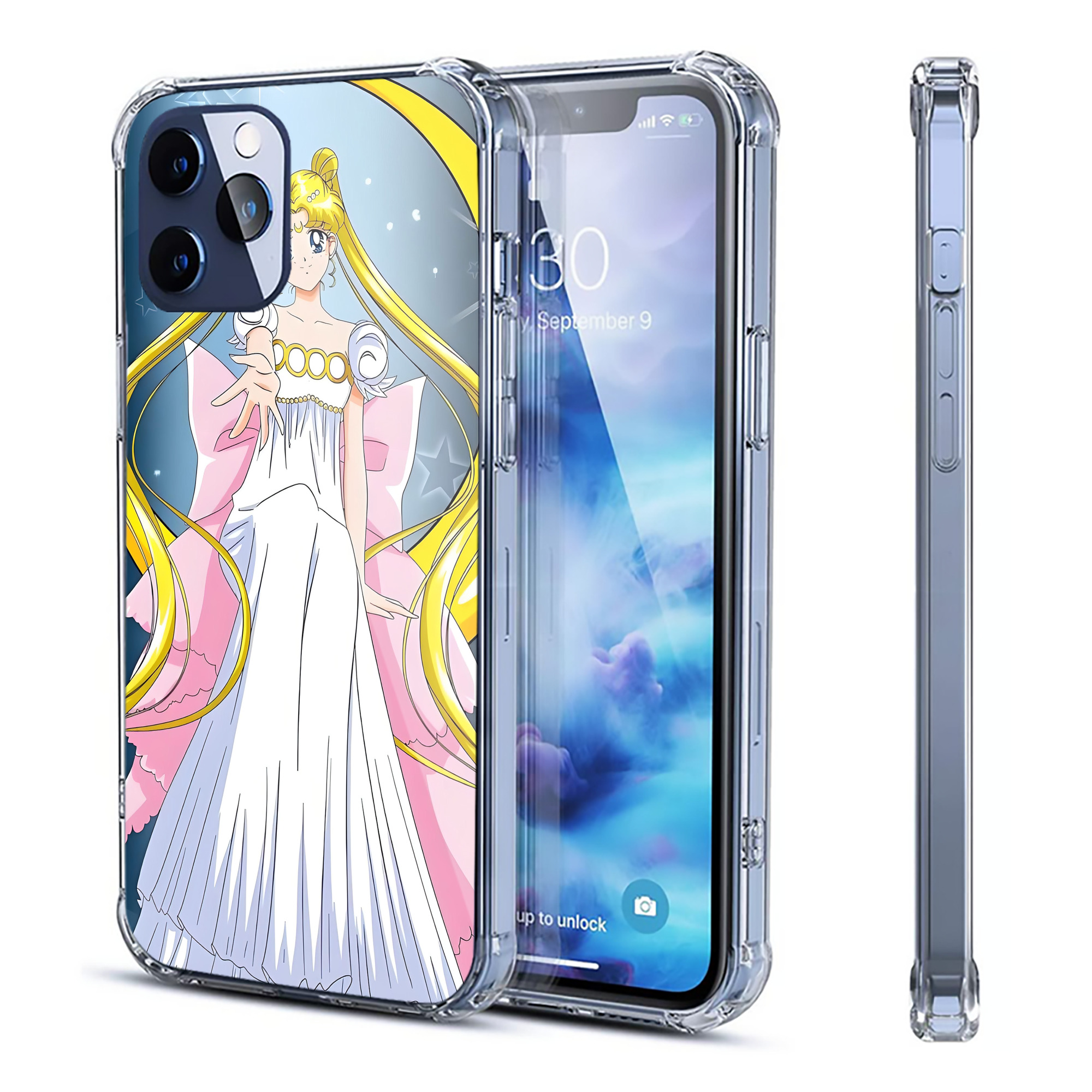 （画像用） 美少女戦士セーラームーン Sailor Moon 【iPhone 12シリーズ対応】透明スマホケース（クリアソフトケース）